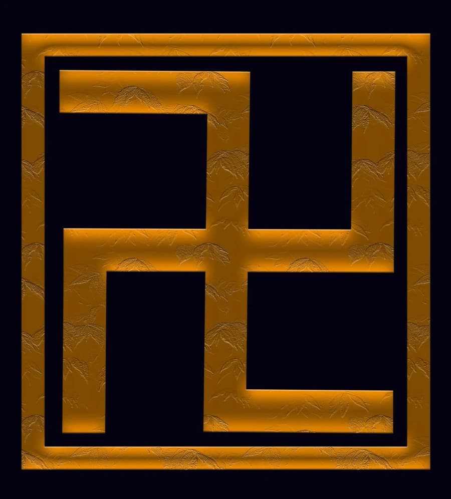 The reversed swastika symbol of Po Boonak